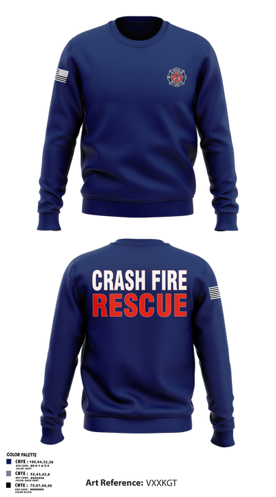 ISA Air base Fire Dept. 19172110 Crew Neck Sweatshirt - 68