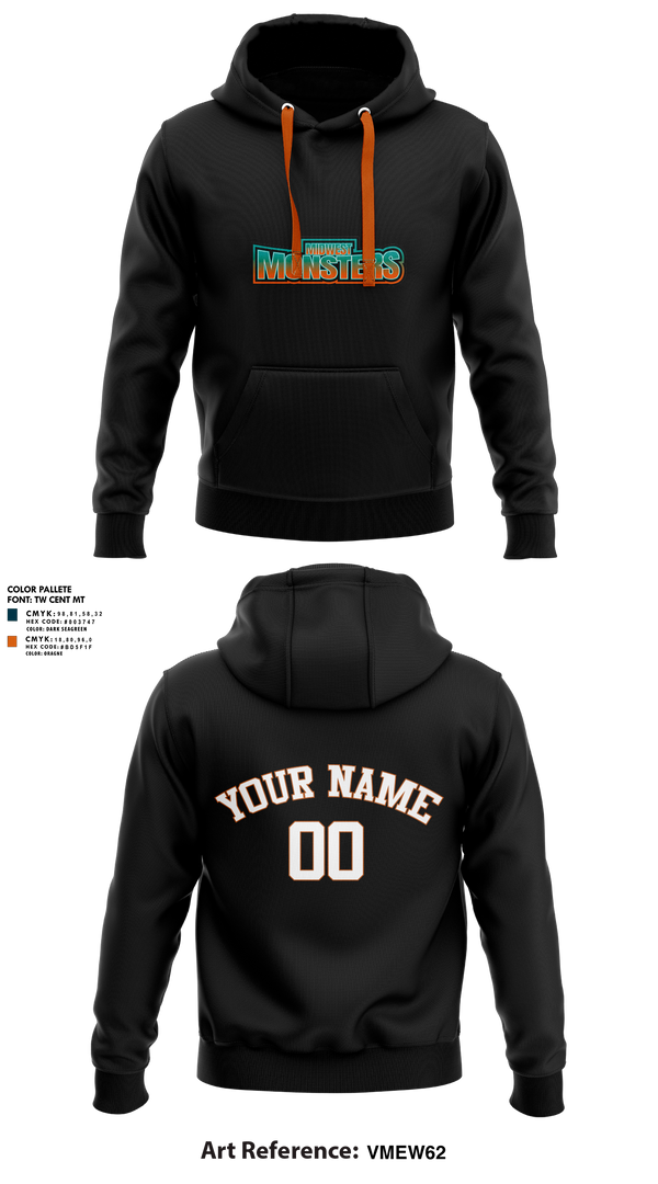 Hoodie, Midwest Monsters, Men's Basketball, Teamtime, Team time, sublimation, custom sports apparel, team uniforms, spirit wear, spiritwear, sports uniforms, custom shirts, team store, custom team store, fundraiser sports, apparel fundraiser