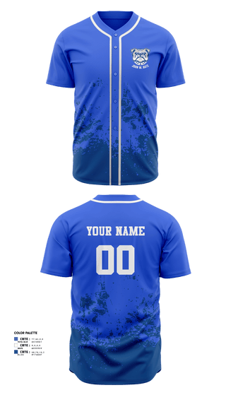 Full Button Baseball Jersey, Bate Middle School (John W. Bate) Baseball, Baseball, Teamtime, Team time, sublimation, custom sports apparel, team uniforms, spirit wear, spiritwear, sports uniforms, custom shirts, team store, custom team store, fundraiser sports, apparel fundraiser