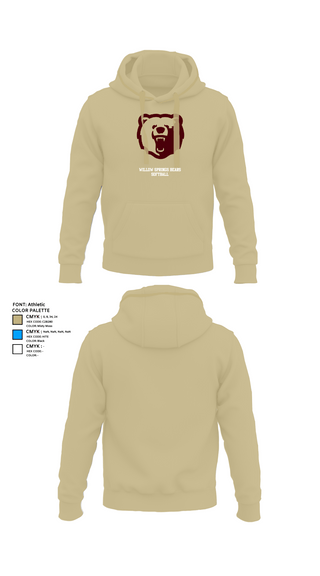 Hoodie, Willow Springs Bears Softball, Softball, Teamtime, Team time, sublimation, custom sports apparel, team uniforms, spirit wear, spiritwear, sports uniforms, custom shirts, team store, custom team store, fundraiser sports, apparel fundraiser