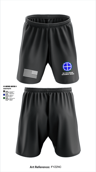 Athletic Shorts With Pockets, HHC 35th Division Sustainment Brigade, National Guard, Teamtime, Team time, sublimation, custom sports apparel, team uniforms, spirit wear, spiritwear, sports uniforms, custom shirts, team store, custom team store, fundraiser sports, apparel fundraiser