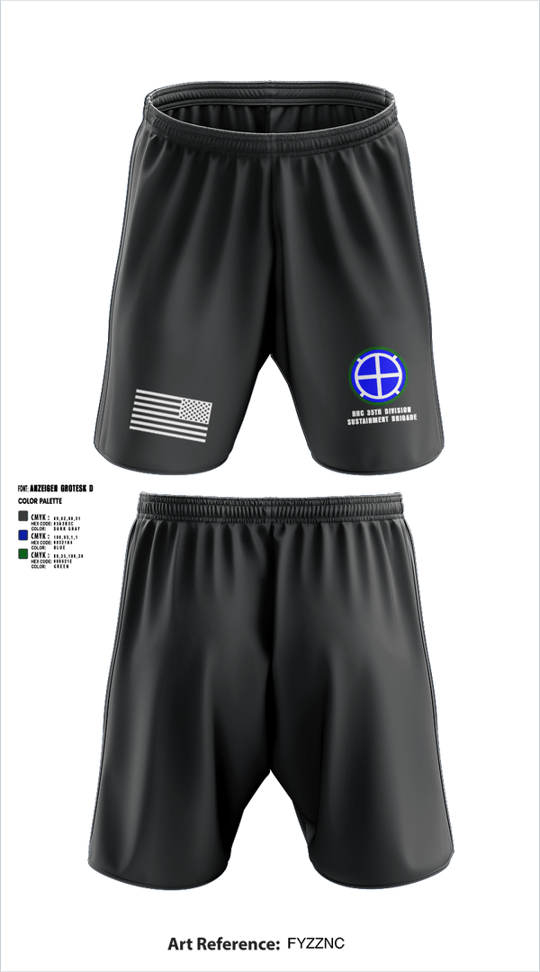 Athletic Shorts With Pockets, HHC 35th Division Sustainment Brigade, National Guard, Teamtime, Team time, sublimation, custom sports apparel, team uniforms, spirit wear, spiritwear, sports uniforms, custom shirts, team store, custom team store, fundraiser sports, apparel fundraiser