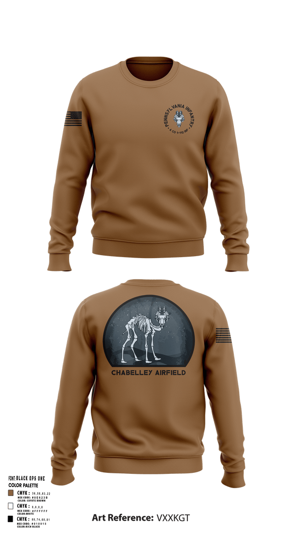 Crew Neck Sweatshirt, 1-112 INF Assassins, , Teamtime, Team time, sublimation, custom sports apparel, team uniforms, spirit wear, spiritwear, sports uniforms, custom shirts, team store, custom team store, fundraiser sports, apparel fundraiser