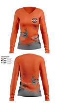 Living Rock Academy Track and Field 13606922 Women's Long Sleeve V-neck Shirt - 1