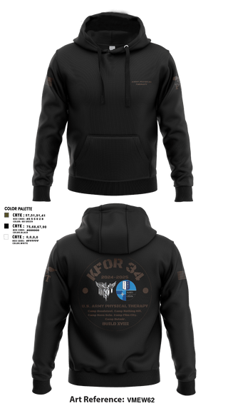 Hoodie, KFOR34 Physical Therapy, Army, Teamtime, Team time, sublimation, custom sports apparel, team uniforms, spirit wear, spiritwear, sports uniforms, custom shirts, team store, custom team store, fundraiser sports, apparel fundraiser
