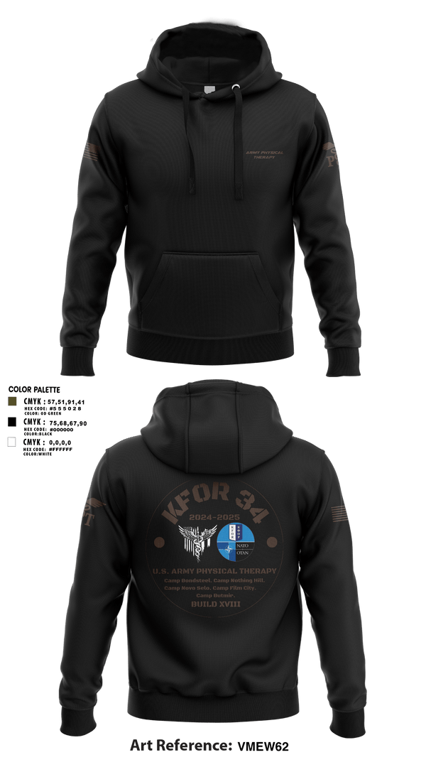 Hoodie, KFOR34 Physical Therapy, Army, Teamtime, Team time, sublimation, custom sports apparel, team uniforms, spirit wear, spiritwear, sports uniforms, custom shirts, team store, custom team store, fundraiser sports, apparel fundraiser