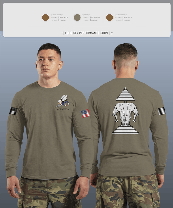 Long Sleeve Performance Shirt, Seabee, Navy, Teamtime, Team time, sublimation, custom sports apparel, team uniforms, spirit wear, spiritwear, sports uniforms, custom shirts, team store, custom team store, fundraiser sports, apparel fundraiser
