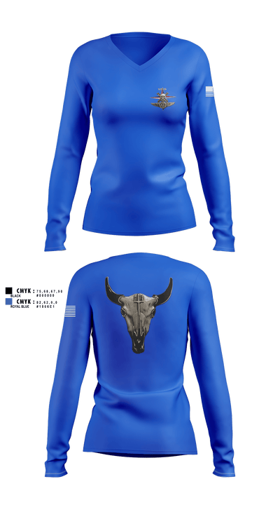VP-26 Aircrew Association 18137881 Women's Long Sleeve V-neck Shirt - 3