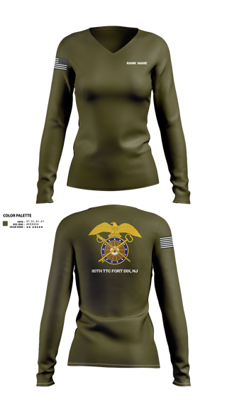 Womens Long Sleeve Vneck Shirt, 80th TTC, , Teamtime, Team time, sublimation, custom sports apparel, team uniforms, spirit wear, spiritwear, sports uniforms, custom shirts, team store, custom team store, fundraiser sports, apparel fundraiser
