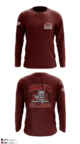 Long Sleeve Performance Shirt, Bravo Company “Bulldogs” 31st Engineer Battalion, , Teamtime, Team time, sublimation, custom sports apparel, team uniforms, spirit wear, spiritwear, sports uniforms, custom shirts, team store, custom team store, fundraiser sports, apparel fundraiser