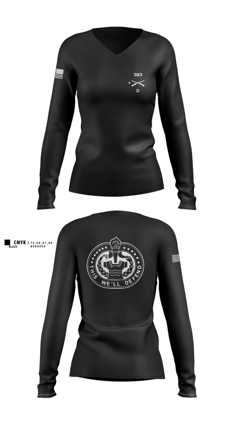 Womens Long Sleeve Vneck Shirt, D 4-323, , Teamtime, Team time, sublimation, custom sports apparel, team uniforms, spirit wear, spiritwear, sports uniforms, custom shirts, team store, custom team store, fundraiser sports, apparel fundraiser