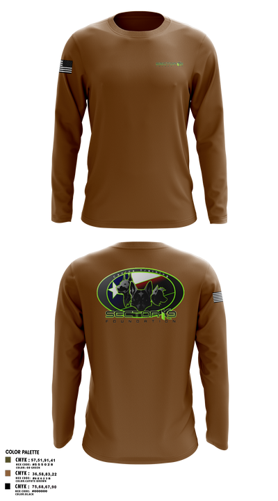 Sector K9 Foundation 85610230 Long Sleeve Performance Shirt 102