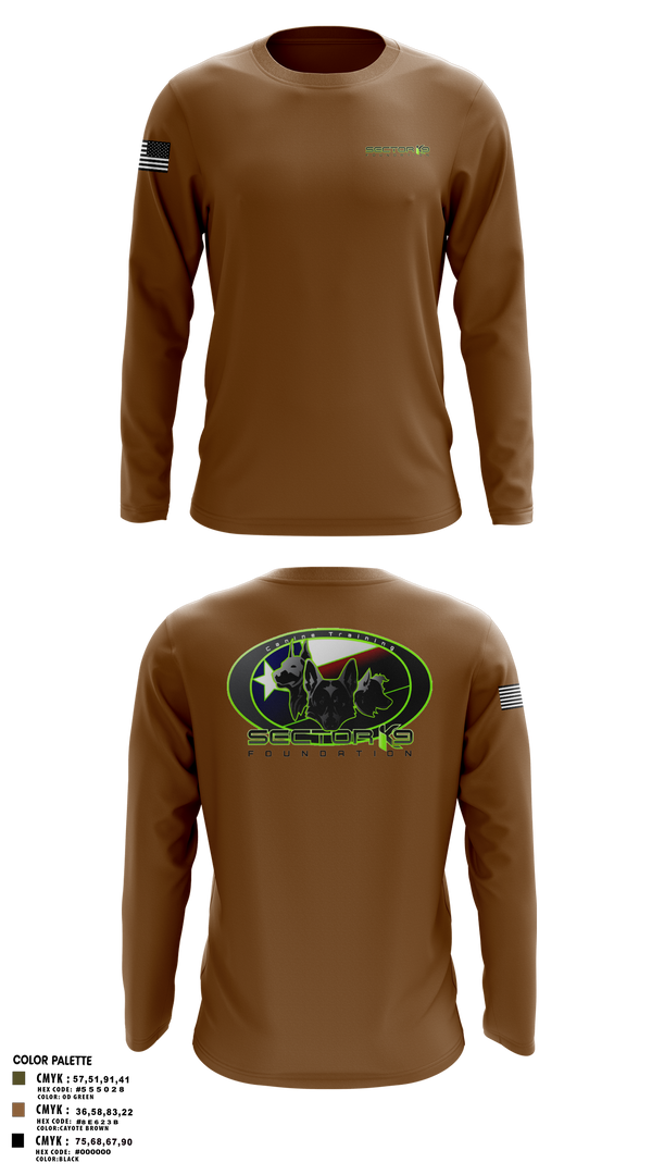 Long Sleeve Performance Shirt, Sector K9 Foundation, , Teamtime, Team time, sublimation, custom sports apparel, team uniforms, spirit wear, spiritwear, sports uniforms, custom shirts, team store, custom team store, fundraiser sports, apparel fundraiser
