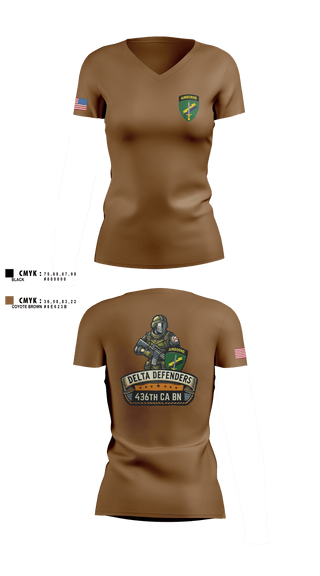 Womens Short Sleeve Vneck Shirt, D Co 436th CA BN, , Teamtime, Team time, sublimation, custom sports apparel, team uniforms, spirit wear, spiritwear, sports uniforms, custom shirts, team store, custom team store, fundraiser sports, apparel fundraiser