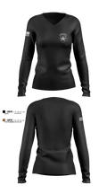 2ID 36975202 Women's Long Sleeve V-neck Shirt - 4