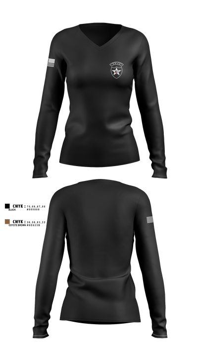 2ID 36975202 Women's Long Sleeve V-neck Shirt - 4