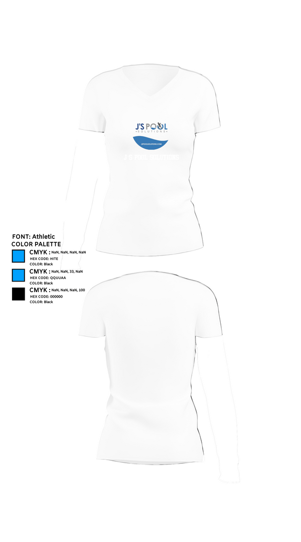 Womens Short Sleeve Vneck Shirt, J’s Pool Solutions, , Teamtime, Team time, sublimation, custom sports apparel, team uniforms, spirit wear, spiritwear, sports uniforms, custom shirts, team store, custom team store, fundraiser sports, apparel fundraiser