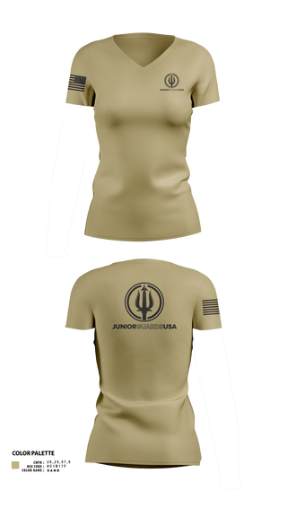 Womens Short Sleeve Vneck Shirt, Junior Guards USA, Swimming, Teamtime, Team time, sublimation, custom sports apparel, team uniforms, spirit wear, spiritwear, sports uniforms, custom shirts, team store, custom team store, fundraiser sports, apparel fundraiser