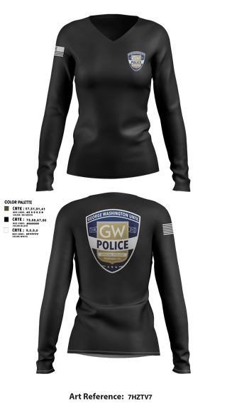 Womens Long Sleeve Vneck Shirt, GWPD, , Teamtime, Team time, sublimation, custom sports apparel, team uniforms, spirit wear, spiritwear, sports uniforms, custom shirts, team store, custom team store, fundraiser sports, apparel fundraiser