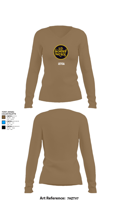 1270A 97331087 Women's Long Sleeve V-neck Shirt - 2