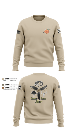 Crew Neck Sweatshirt, Seminole / Orange Crew, , Teamtime, Team time, sublimation, custom sports apparel, team uniforms, spirit wear, spiritwear, sports uniforms, custom shirts, team store, custom team store, fundraiser sports, apparel fundraiser