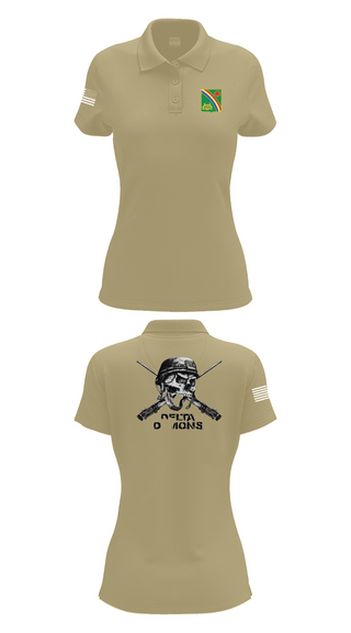 Womens Short Sleeve Performance Polo, 1st Battalion 69th Infantry Regiment, Army, Teamtime, Team time, sublimation, custom sports apparel, team uniforms, spirit wear, spiritwear, sports uniforms, custom shirts, team store, custom team store, fundraiser sports, apparel fundraiser