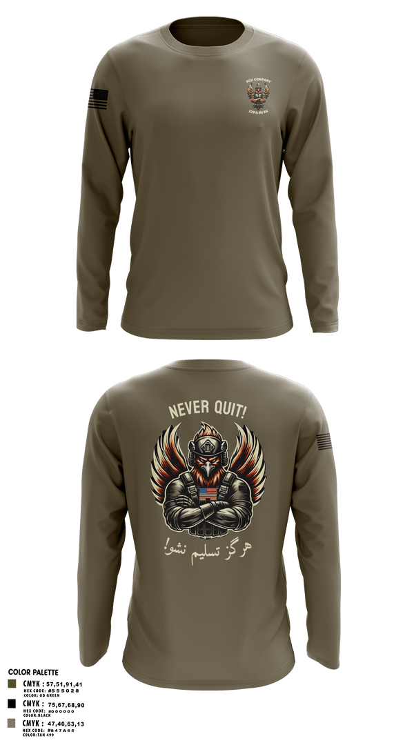 Long Sleeve Performance Shirt, F CO, 229th MI BN, , Teamtime, Team time, sublimation, custom sports apparel, team uniforms, spirit wear, spiritwear, sports uniforms, custom shirts, team store, custom team store, fundraiser sports, apparel fundraiser