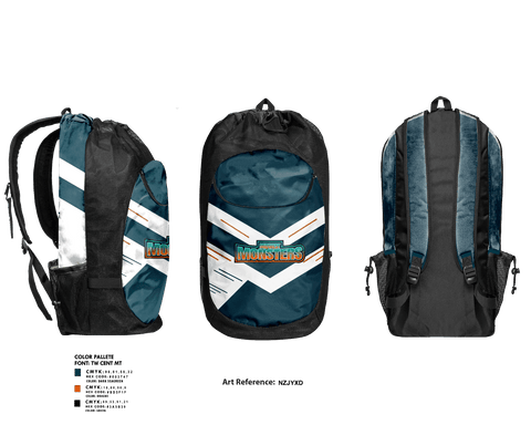 Gear Bag, Midwest Monsters, Men's Basketball, Teamtime, Team time, sublimation, custom sports apparel, team uniforms, spirit wear, spiritwear, sports uniforms, custom shirts, team store, custom team store, fundraiser sports, apparel fundraiser