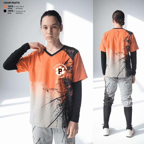 Womens Long Sleeve Vneck Shirt, Pine Prairie Panthers Softball, Softball, Teamtime, Team time, sublimation, custom sports apparel, team uniforms, spirit wear, spiritwear, sports uniforms, custom shirts, team store, custom team store, fundraiser sports, apparel fundraiser