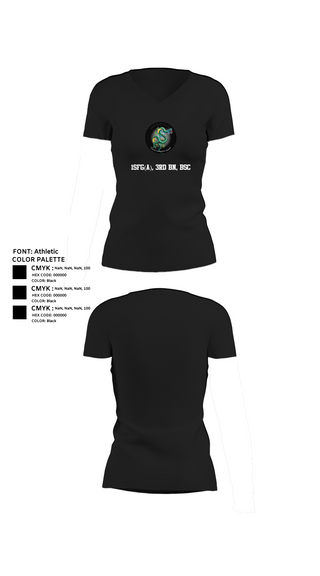 Womens Short Sleeve Vneck Shirt, 1SFG(A), 3rd BN, BSC, , Teamtime, Team time, sublimation, custom sports apparel, team uniforms, spirit wear, spiritwear, sports uniforms, custom shirts, team store, custom team store, fundraiser sports, apparel fundraiser