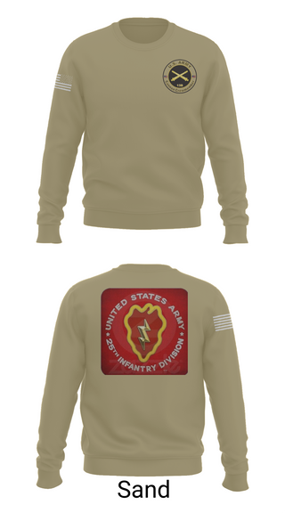 Crew Neck Sweatshirt, 25th infantry division C-Btry 1/8 FA, , Teamtime, Team time, sublimation, custom sports apparel, team uniforms, spirit wear, spiritwear, sports uniforms, custom shirts, team store, custom team store, fundraiser sports, apparel fundraiser