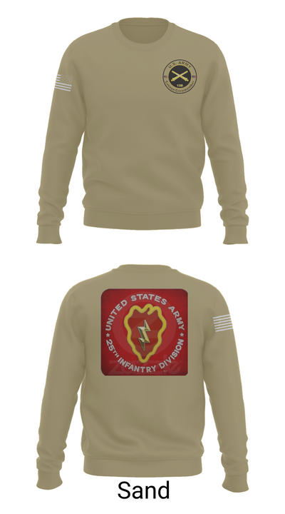 25th infantry division C-Btry 1/8 FA 8241745 Crew Neck Sweatshirt - 85