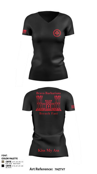 Womens Short Sleeve Vneck Shirt, B 104th, National Guard, Teamtime, Team time, sublimation, custom sports apparel, team uniforms, spirit wear, spiritwear, sports uniforms, custom shirts, team store, custom team store, fundraiser sports, apparel fundraiser