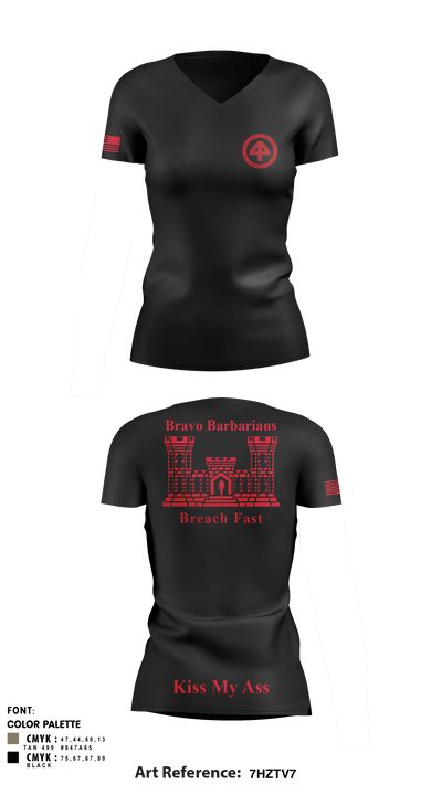 B 104th 60756364 Women's Short Sleeve V-neck Shirt - 10