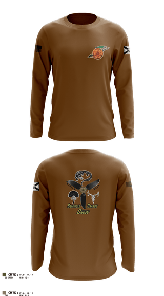 Long Sleeve Performance Shirt, Seminole / Orange Crew, , Teamtime, Team time, sublimation, custom sports apparel, team uniforms, spirit wear, spiritwear, sports uniforms, custom shirts, team store, custom team store, fundraiser sports, apparel fundraiser