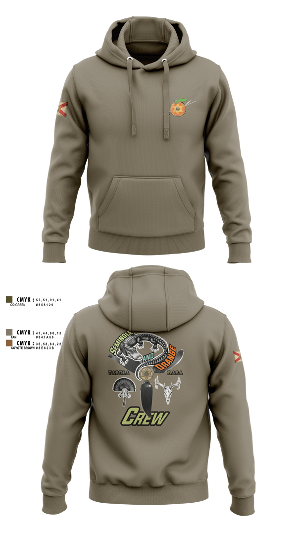 Hoodie, Seminole / Orange Crew, , Teamtime, Team time, sublimation, custom sports apparel, team uniforms, spirit wear, spiritwear, sports uniforms, custom shirts, team store, custom team store, fundraiser sports, apparel fundraiser