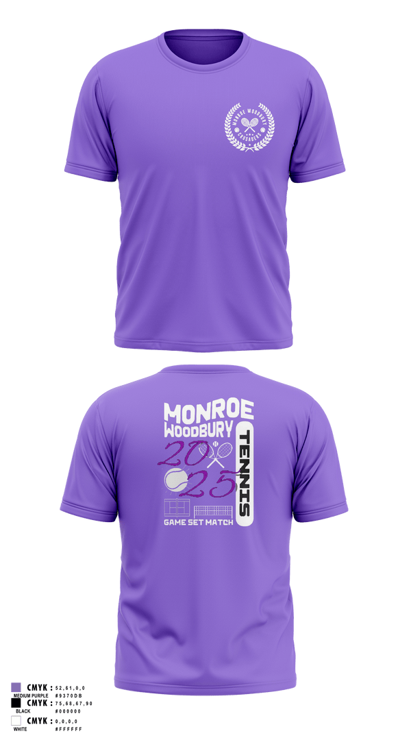 Short Sleeve Performance Shirt, Monroe Woodbury, Tennis, Teamtime, Team time, sublimation, custom sports apparel, team uniforms, spirit wear, spiritwear, sports uniforms, custom shirts, team store, custom team store, fundraiser sports, apparel fundraiser