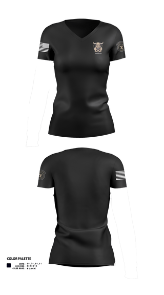 Womens Short Sleeve Vneck Shirt, Fallon Army Recruiting Station, , Teamtime, Team time, sublimation, custom sports apparel, team uniforms, spirit wear, spiritwear, sports uniforms, custom shirts, team store, custom team store, fundraiser sports, apparel fundraiser