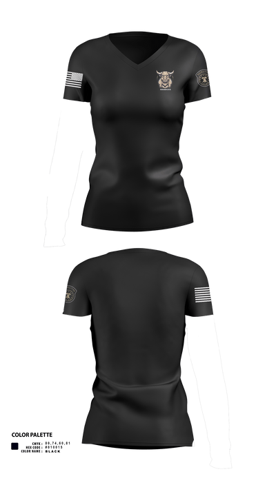 fallon-army-recruiting-station Women's Short Sleeve V-neck Shirt - 7