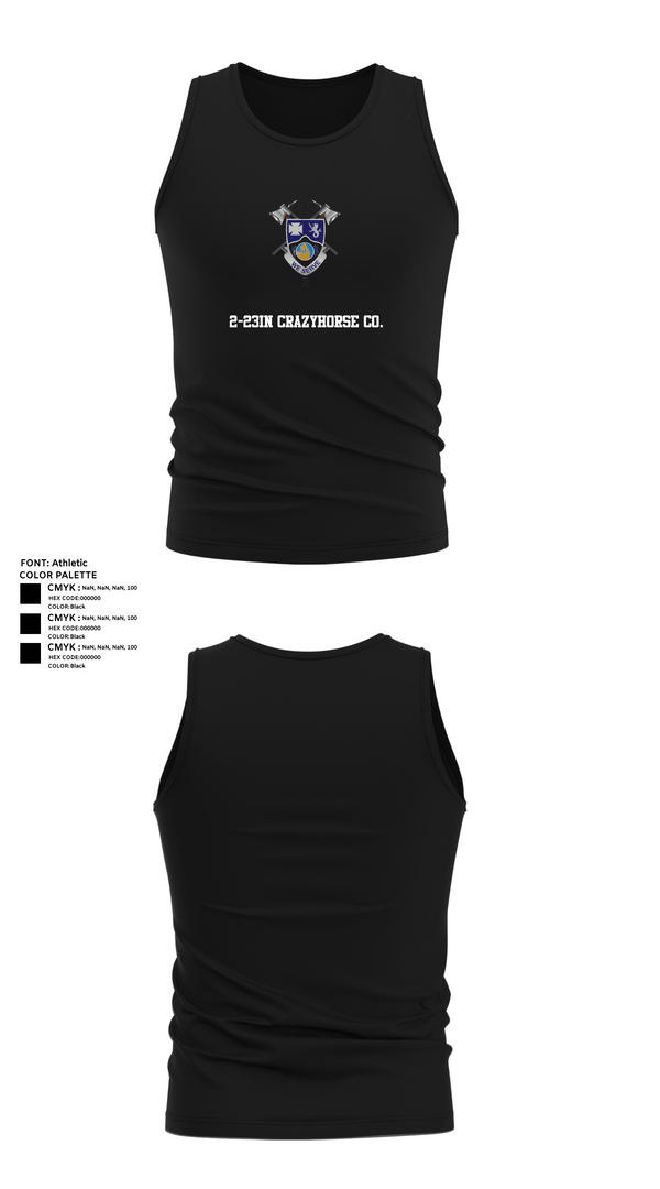 Tank Top, 2-23IN CRAZYHORSE CO., , Teamtime, Team time, sublimation, custom sports apparel, team uniforms, spirit wear, spiritwear, sports uniforms, custom shirts, team store, custom team store, fundraiser sports, apparel fundraiser