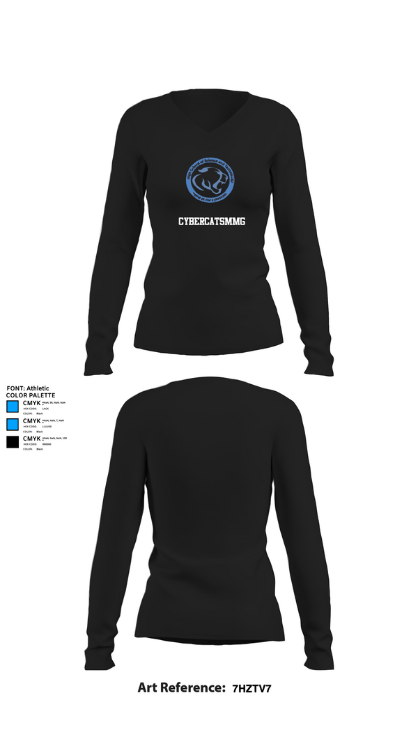 Womens Long Sleeve Vneck Shirt, Cybercatsmmg, Baseball, Teamtime, Team time, sublimation, custom sports apparel, team uniforms, spirit wear, spiritwear, sports uniforms, custom shirts, team store, custom team store, fundraiser sports, apparel fundraiser