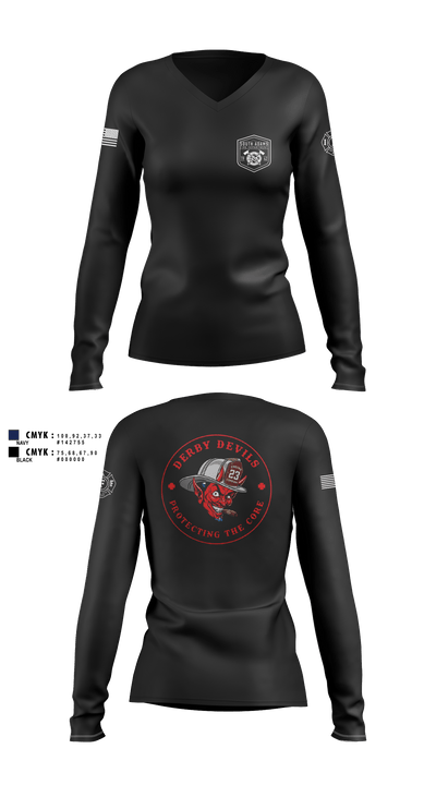 South Adams County FD 45704718 Women's Long Sleeve V-neck Shirt - 1 (1)