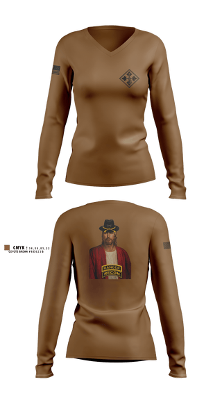 Womens Long Sleeve Vneck Shirt, HHC 1-38, , Teamtime, Team time, sublimation, custom sports apparel, team uniforms, spirit wear, spiritwear, sports uniforms, custom shirts, team store, custom team store, fundraiser sports, apparel fundraiser