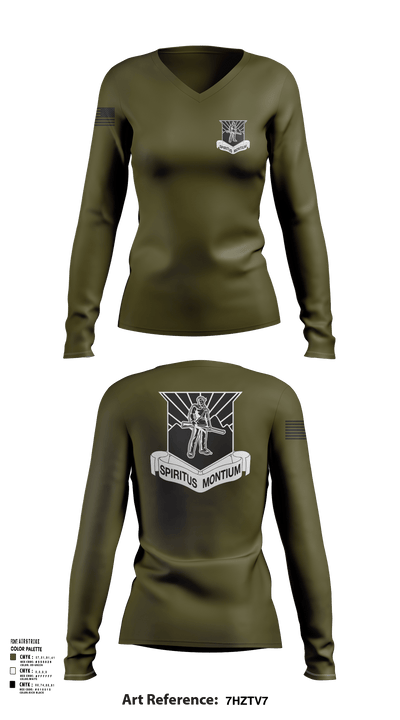 WVU AROTC 40772789 Women's Long Sleeve V-neck Shirt - 103