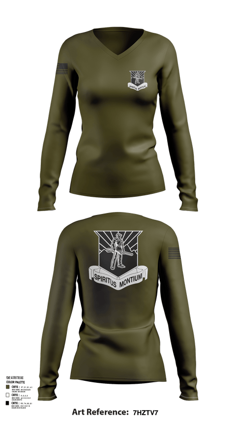Womens Long Sleeve Vneck Shirt, WVU AROTC, , Teamtime, Team time, sublimation, custom sports apparel, team uniforms, spirit wear, spiritwear, sports uniforms, custom shirts, team store, custom team store, fundraiser sports, apparel fundraiser