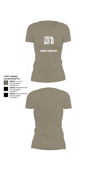 602nd Trans Det 75449921 Women's Short Sleeve V-neck Shirt - 64