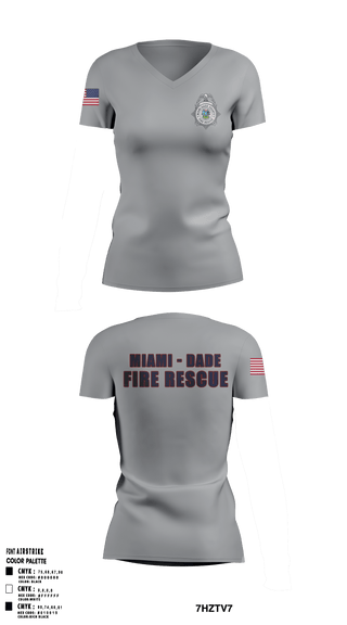 Womens Short Sleeve Vneck Shirt, Miami Dade Fire Rescue, , Teamtime, Team time, sublimation, custom sports apparel, team uniforms, spirit wear, spiritwear, sports uniforms, custom shirts, team store, custom team store, fundraiser sports, apparel fundraiser