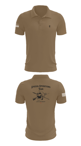 Short Sleeve Performance Polo, Special Operations Team, , Teamtime, Team time, sublimation, custom sports apparel, team uniforms, spirit wear, spiritwear, sports uniforms, custom shirts, team store, custom team store, fundraiser sports, apparel fundraiser
