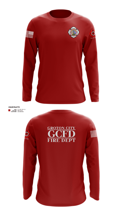 Groton City Fire Department 94427671 Long Sleeve Performance Shirt 3