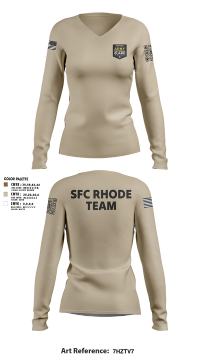 B3 RSP 24367888 Women's Long Sleeve V-neck Shirt - 2